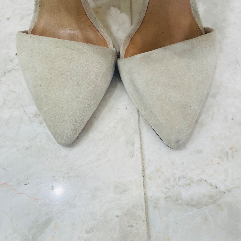 IRO {38} Booties Cream Suede Heel Pointed Toe - Picture 12 of 14